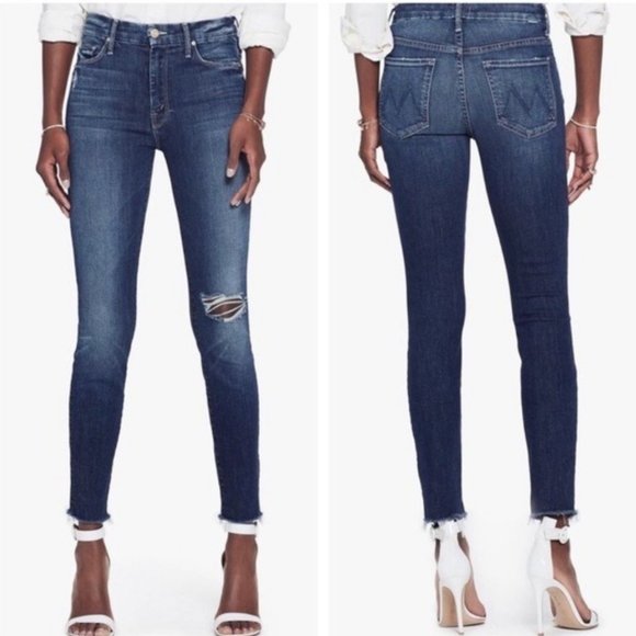 MOTHER Denim - MOTHER High Waisted Looker Jeans Cat Attack 24